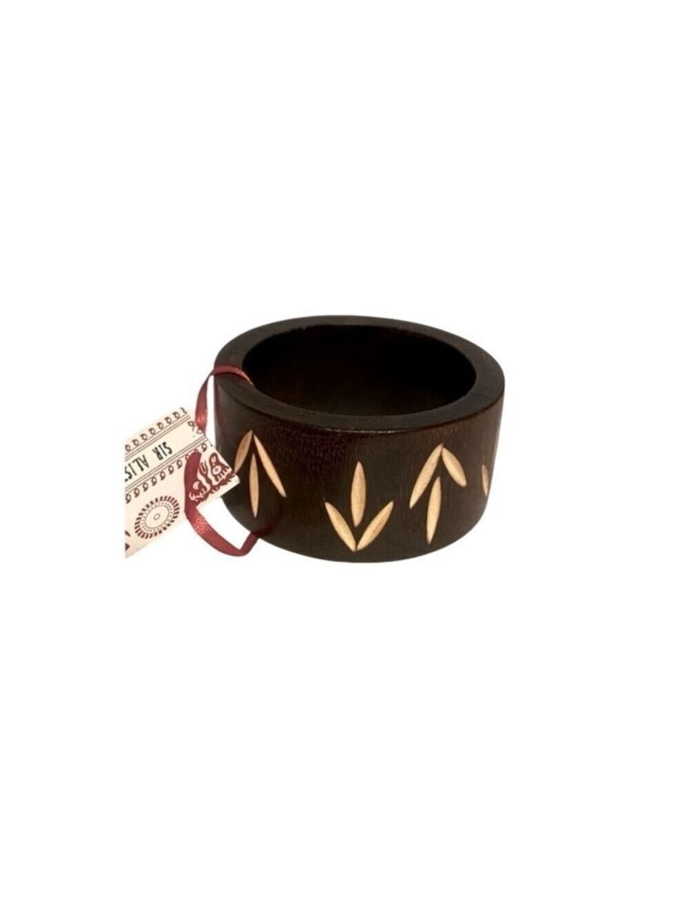 Sir Alistair Rae Wood Bangle Bracelet Leaf